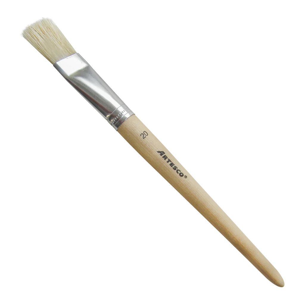 PINCEL CERDA PLANA MADERA 20 ARTESCO