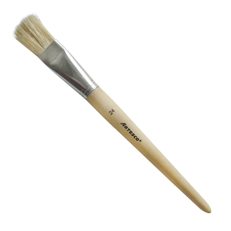 PINCEL CERDA PLANA MADERA 24 ARTESCO