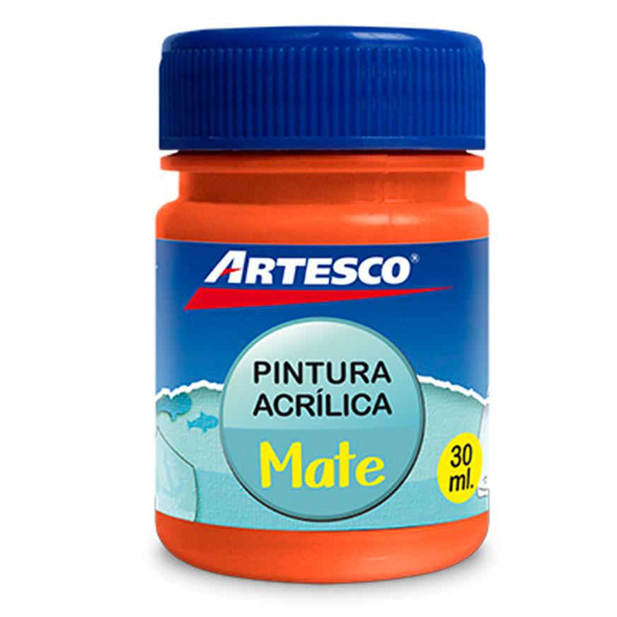 PINTURA ACRILICA MATE 30 ML NARANJA ARTESCO