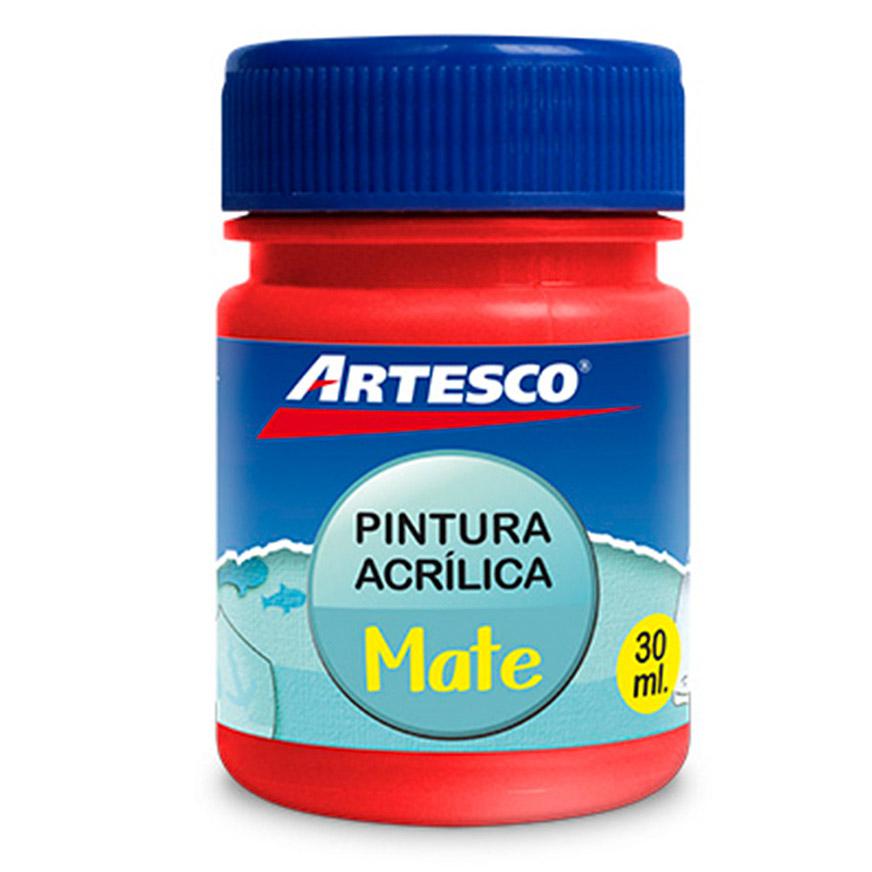 PINTURA ACRILICA MATE 30 ML ROJO ARTESCO
