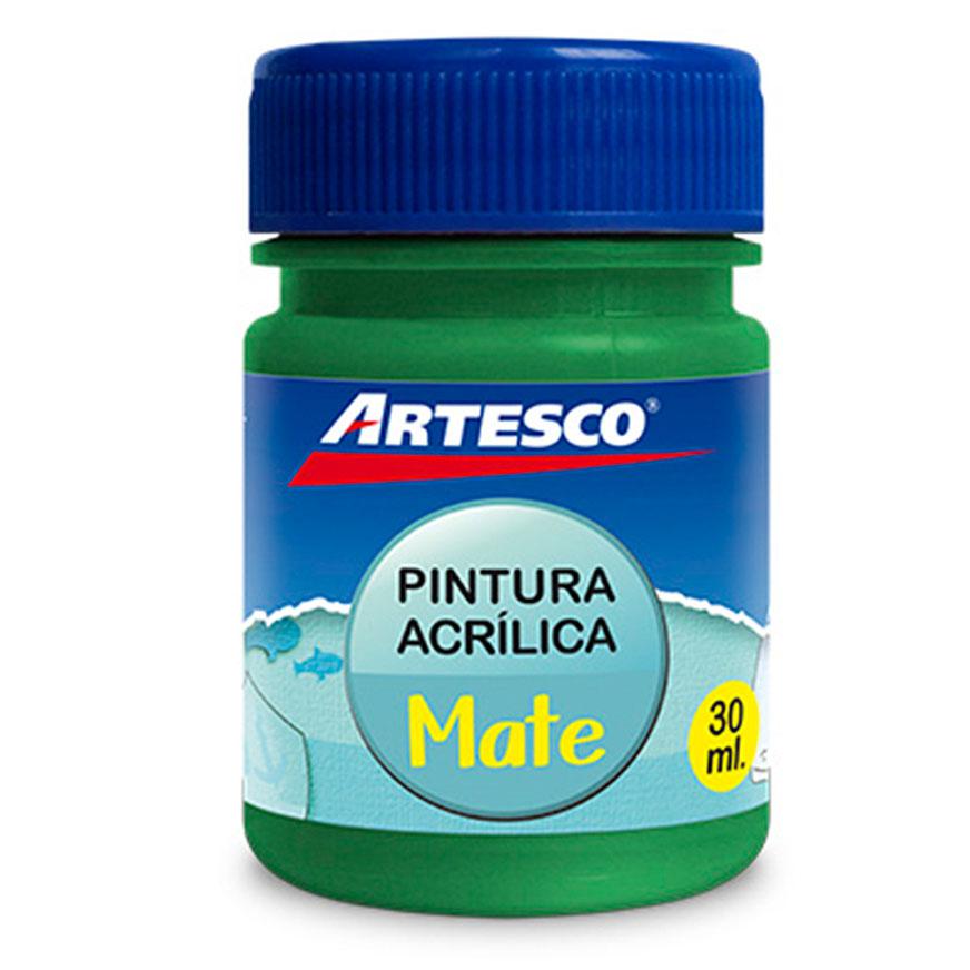 PINTURA ACRILICA MATE 30 ML VERDE ARTESCO