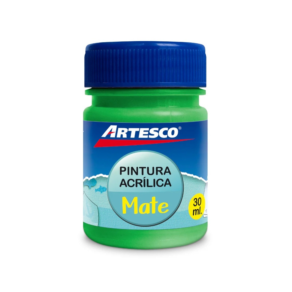 PINTURA ACRILICA MATE 30 ML VERDE CLARO ARTESCO