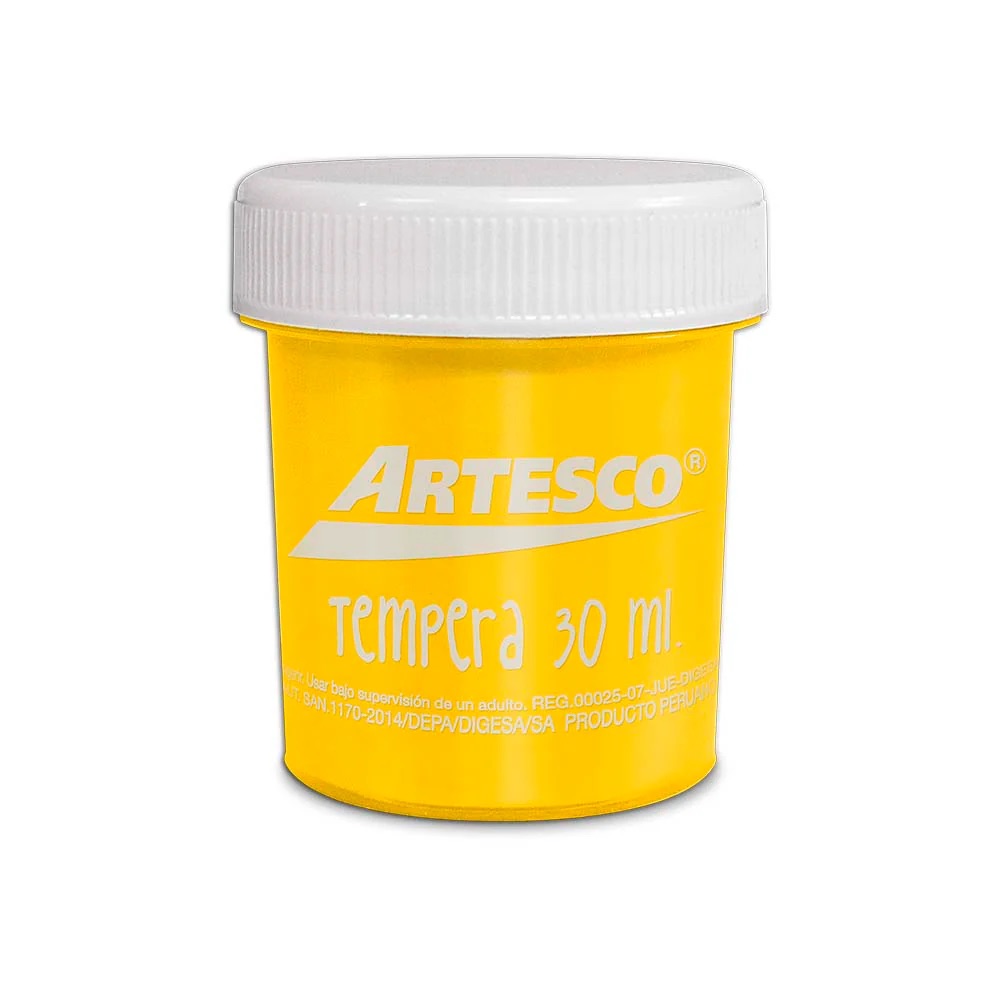 TEMPERA 30 ML AMARILLA ARTESCO