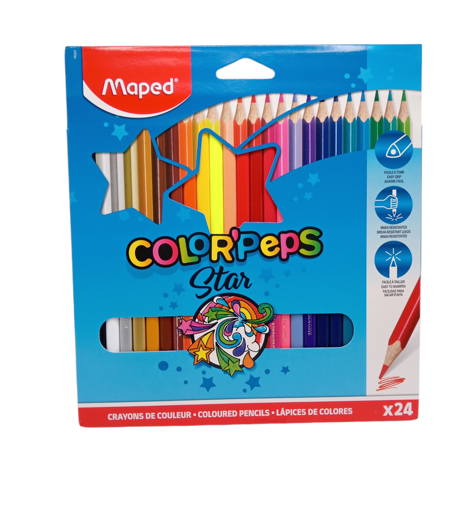 MAPED JUEGO DE LAPICES DE COLORES  COLOR PEPS STAR 24/1