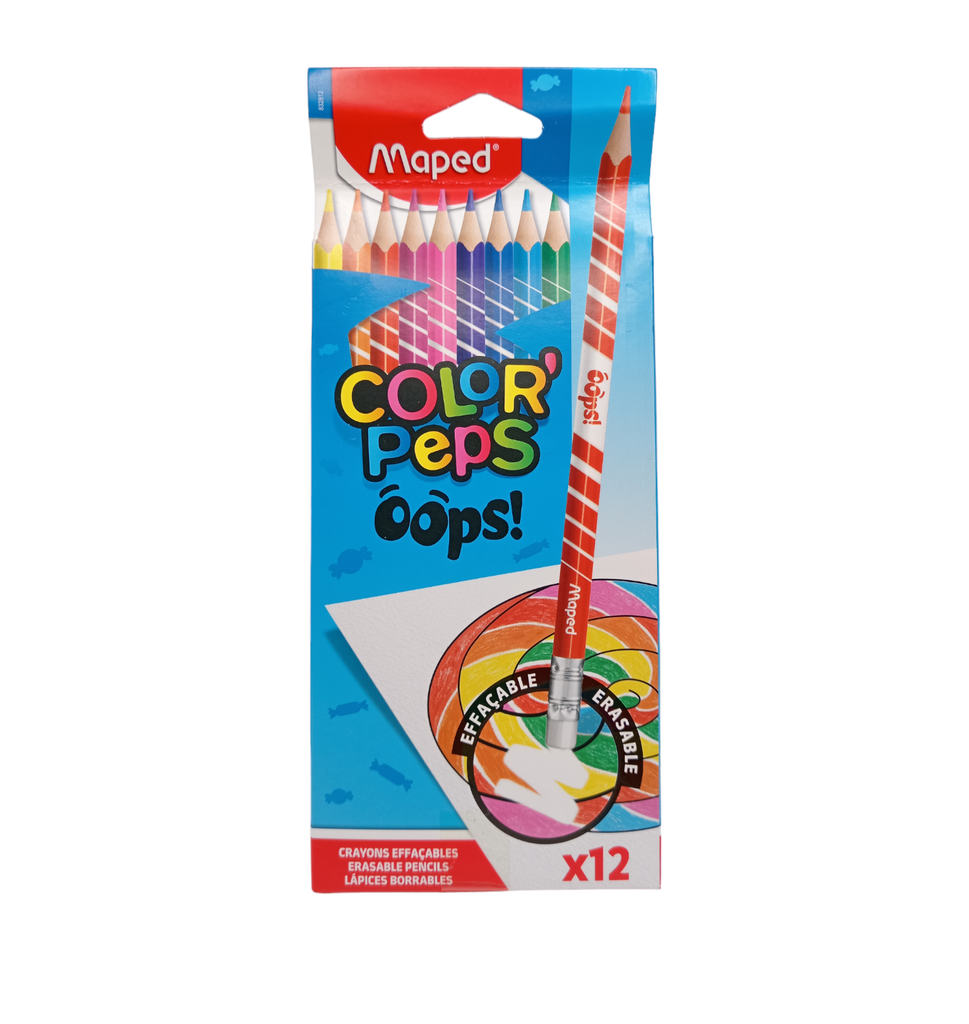 MAPED Juego Lapices de Colores Borrables 12/1