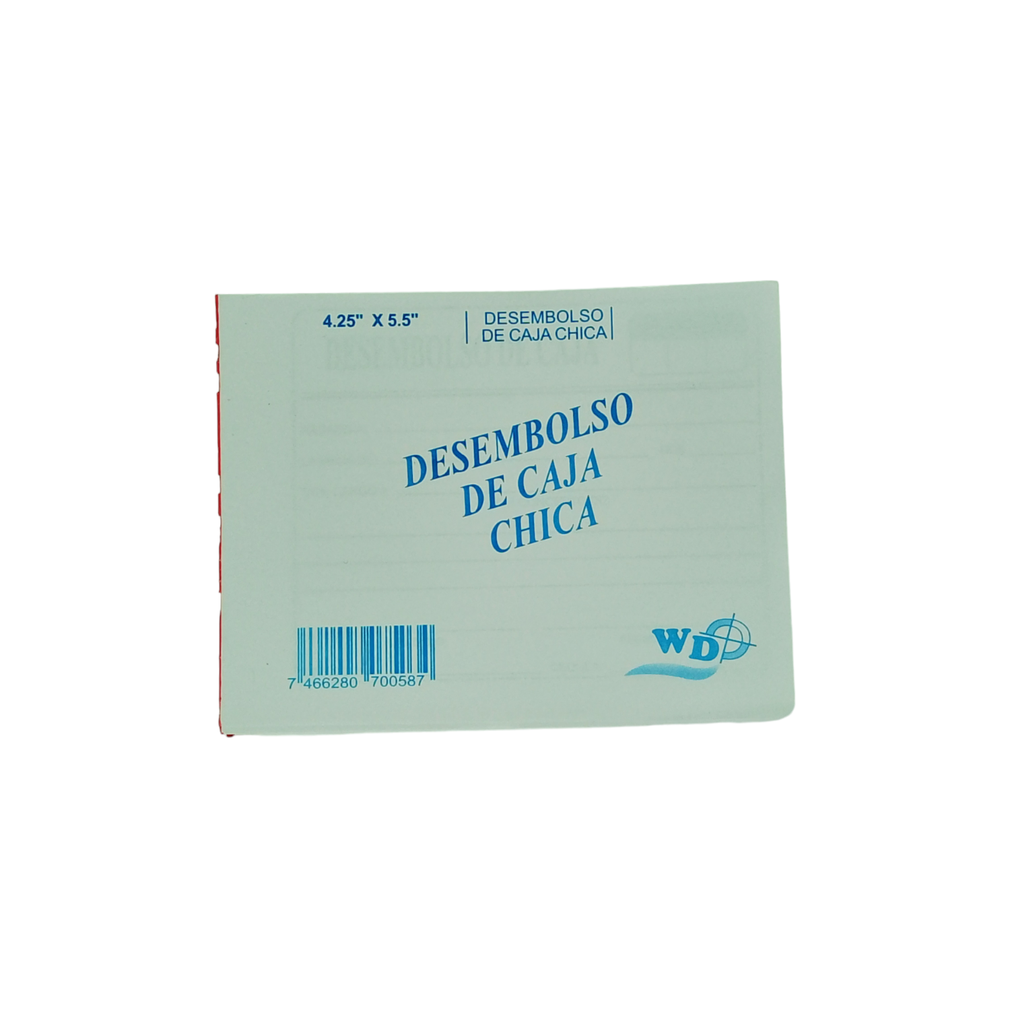 TALONARIO DESEMBOLSO DE CAJA CHICA