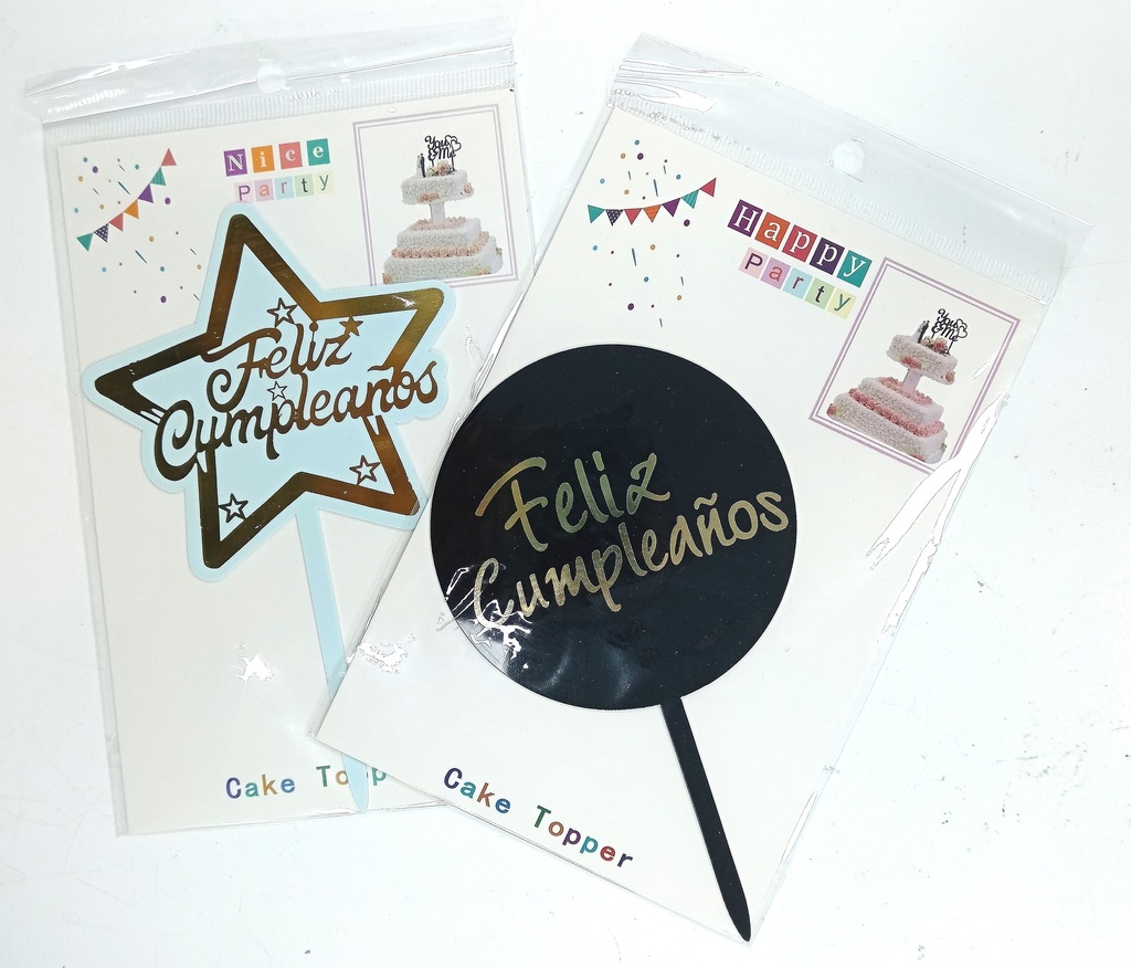 Cake topes feliz cumpleaños