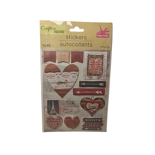 Calcomania Paper Crafts 3D / 12 piezas