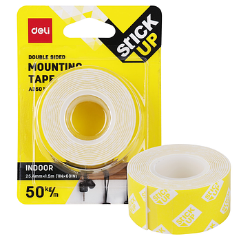 DELI CINTA DOBLE CARA INTERIOR 1"X1.5MT