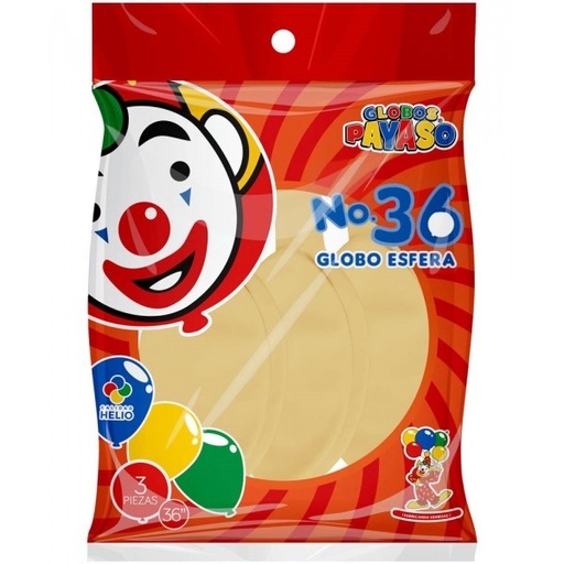 Globo No. 36 Transparente Unidad