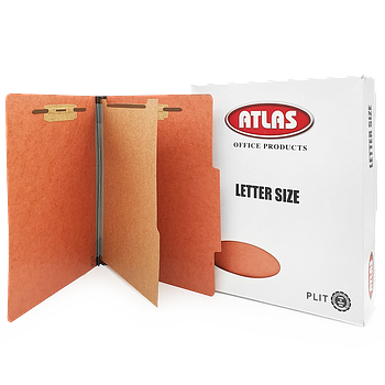 Folder Partition ATLAS 4 Divisiones 8.5 x 11 - Rojo