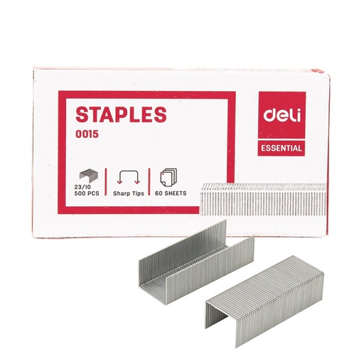 DELI Grapas Heavy-Duty 23/10- 60Hojas 500/1