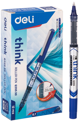 DELI 0.5MM ROLLER PEN MATE AZUL UNIDAD