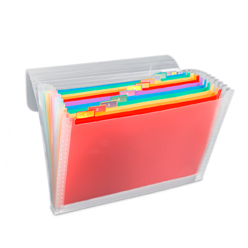 Folder Acordeon Plastico ARTESCO 13 DIV Colores