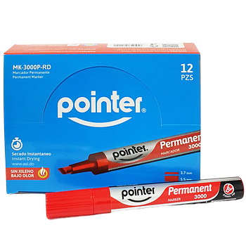 Marcador Permanente Rojo Pointer 12/1