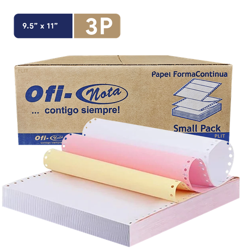 Papel Continuo OFINOTA 9.5" x 11" - 3 Partes NCR