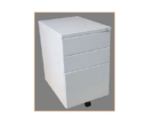 Archivo modular Evolution Importado, de 3 gavetas, con ruedas, color blanco. Medidas: 22”x17”x 26”