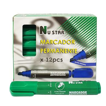 Marcador Permanente NUSTAR Verde 12/1