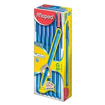 MAPED BOLIGRAFO/LAPICERO ESSENTIALS ICE TRIANGULAR AZUL 12/1