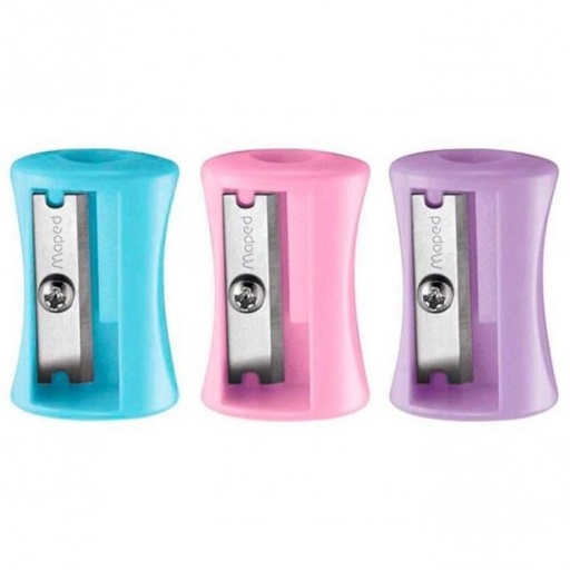 MAPED Sacapuntas Plastico Vivo hoyo Colores Pastel