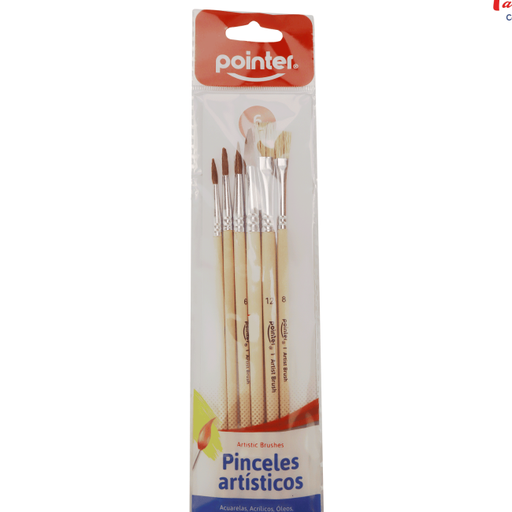 POINTER SET DE PINCELES 6/1 Plano/Redondo