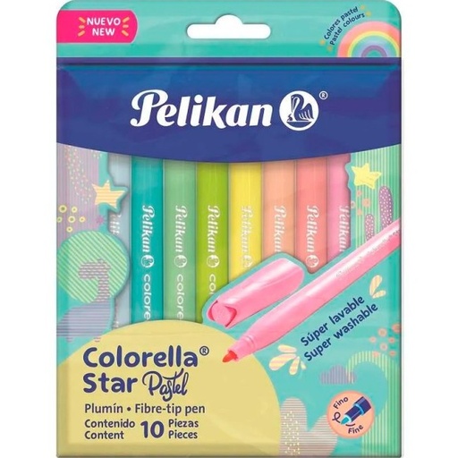 PELIKAN Juego Marcadores Colorella Star Pastel 10/1