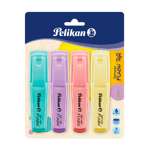 PELIKAN RESALTADOR TEXTMARKER FLASH PASTEL 4/1 BL