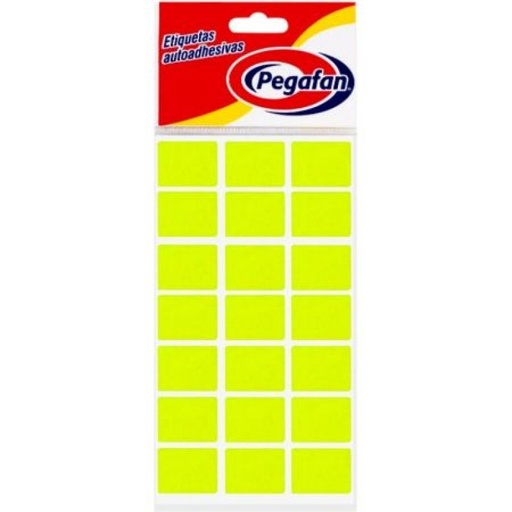 PEGAFAN ETIQUETAS (1 X 3/4) COLOR FLUO AMARILLO 100/1 (19x25mm)