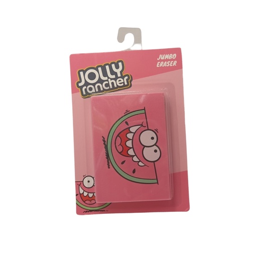 Borrador Jolly rancher, en forma de cuadro, tamaño grande, color rosa / - 1 unidad.