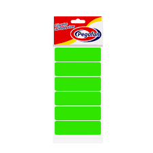 PEGAFAN ETIQUETAS COLOR FLUO VERDE 100/1 (23X76MM)