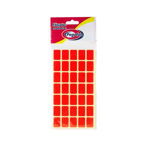 PEGAFAN ETIQUETAS (1 X 3/4) COLOR FLUO ROJO 500/1 (19x13mm)