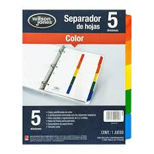 WILSON Separador P/Carpetas  5 Tab (00504)
