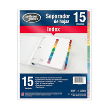WILSON Separador P/Carpetas 15 Tab Multicolor (00508)