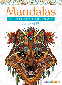 SICOBEN Libro P/Colorear Mandalas Animales/Tatuajes