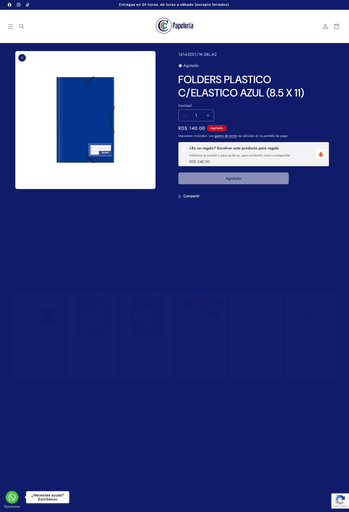Artesco - Folder Plastico con Liga Negro