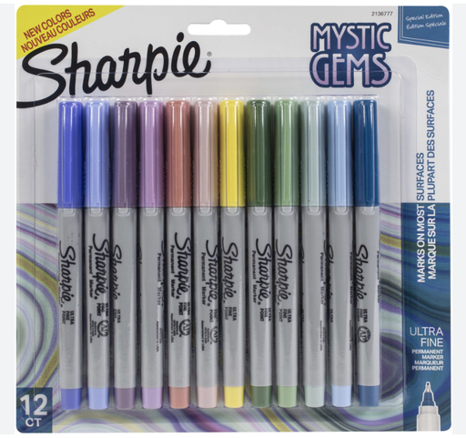 SHARPIE JUEGO FELPAS PERMANENTE ULTRA F. MYSTIC GEM 12/1