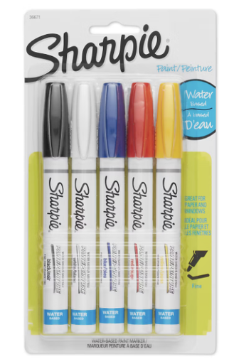 SHARPIE PAINT PEINTURE WATER BASED 5/1 FINE