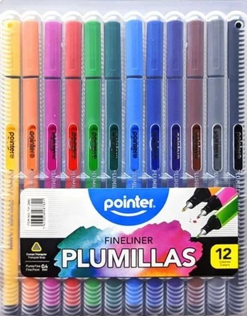 POINTER MARCADORES DE COLORES PUNTA FINA 12/1