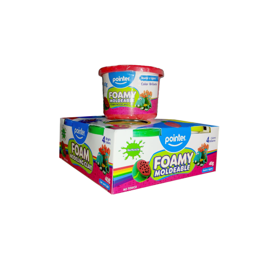 POINTER FOAMY MOLDEABLE 40GR CAJA DE 4 COLORES BRILLANTES