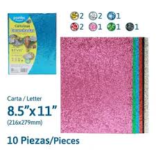 POINTER SET CARTULINA ESCARCHADA 8.5X11"