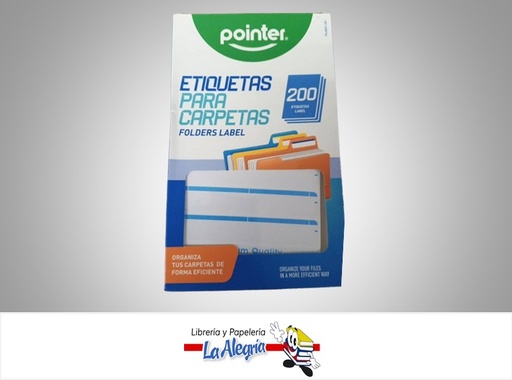 POINTER LABELS/ETIQUETAS PARA CARPETAS NARANJA