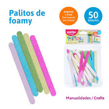 POINTER PALITOS DE FOAMY CON ESCARCHA PARA MANUALIDADES 50PIEZAS