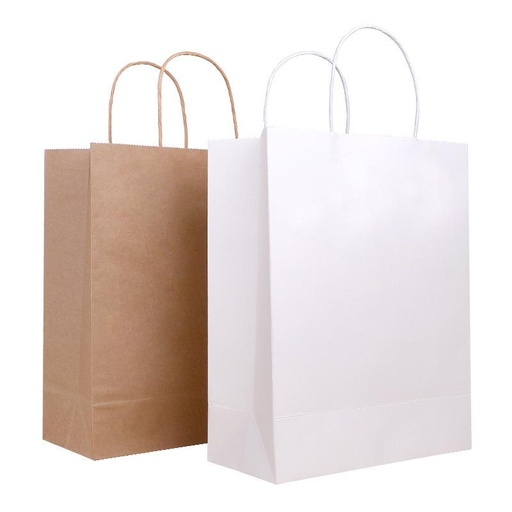 BOLSA DE REGALO GRANDE KRAFT/BLANCA Y COLORES SIN LAZO