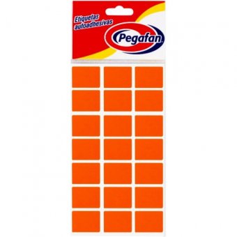PEGAFAN ETIQUETAS (1 X 3/4) COLOR FLUO NARANJA 100/1 (19x25mm)
