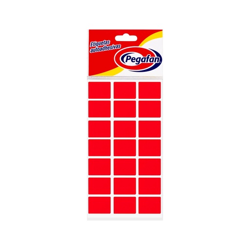 PEGAFAN ETIQUETAS (1 X 3/4) COLOR FLUO ROJO 100/1 (19x25mm)