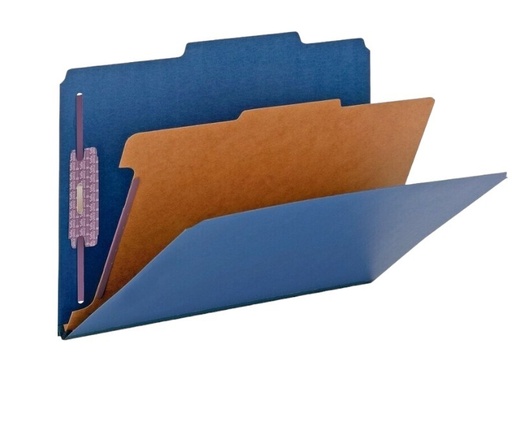 Folder 8.5 x 11 in /  6 division color azul oscuro