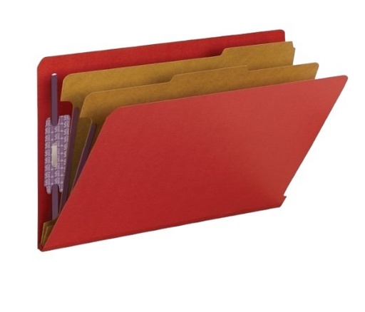 Folder 8.5 x 11, 6 división rojo