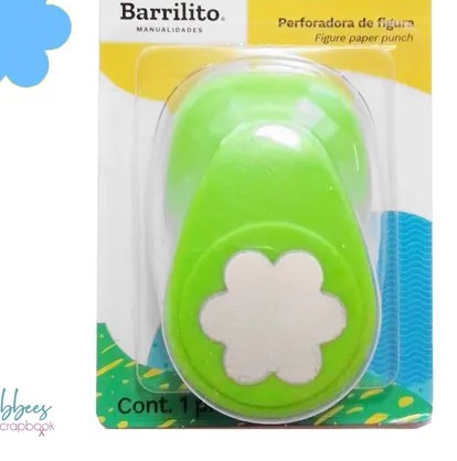 BARRILITO PERFORADORA DE 1 HOYO C/DISEÑO (flor))