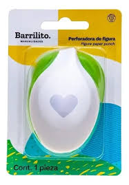 BARRILITO PERFORADORA DE 1 HOYO C/DISEÑO (corazon)