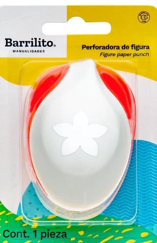 BARRILITO PERFORADORA DE 1 HOYO C/DISEÑO(petalos grande)